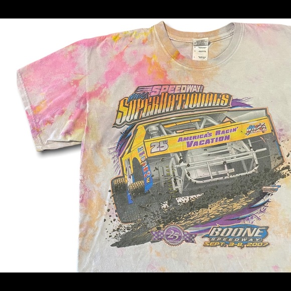 TIE-DYED SPEEDWAY RACING TEE - (M-L) - Picture 2 of 4